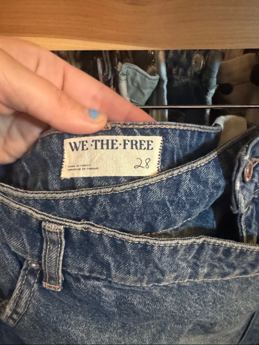 We The Free Denim Mini Skirt - Blue - Picture 4 of 4